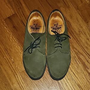 Dr. Martens Green Suede Men's Shoes